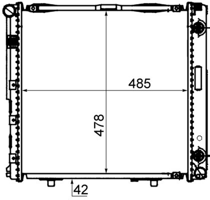RADIATOR ENGINE COOLING CR 292 000S FOR MERCEDES-BENZ 124/T-Model 2.3L 4cyl 124 - Picture 2 of 16