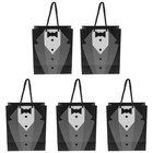 3 Pack Papiertüten Mit Henkel Papiertüten Schwarz Gegenwart Tasche