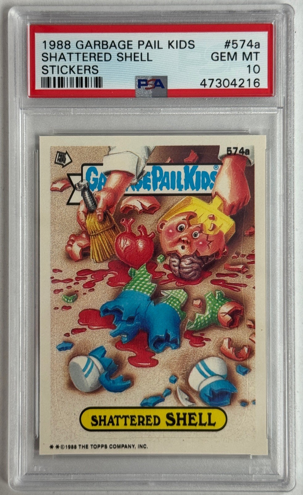 1988 Topps Garbage Pail Kids Shattered Shell front