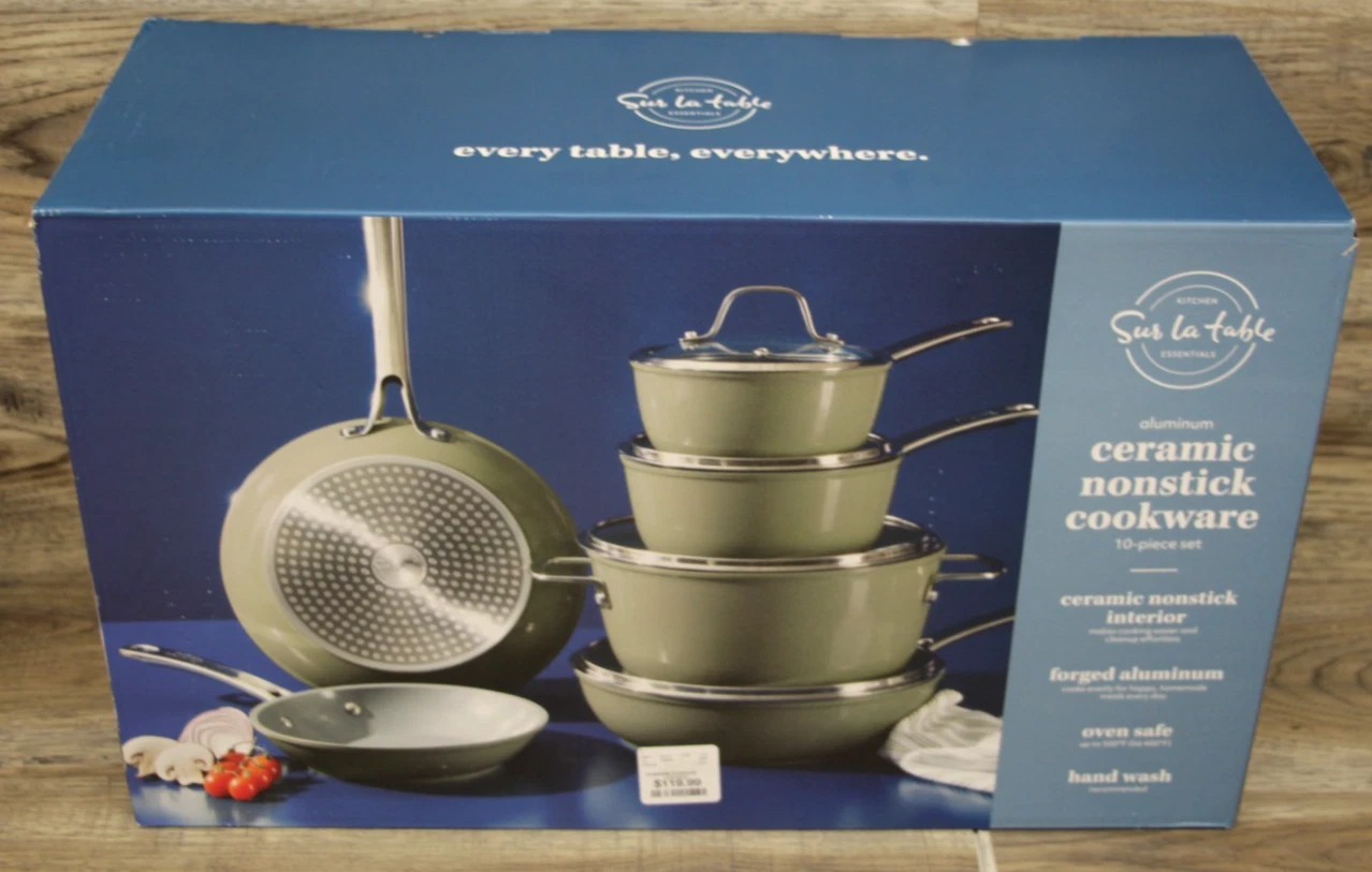 10 Piece Green Cookware Set Nonstick Pots Pans Induction Oven Safe Kitchen
Opens in a new window or