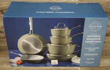 10 Piece Green Cookware Set Nonstick Pots Pans Induction Oven Safe Kitchen