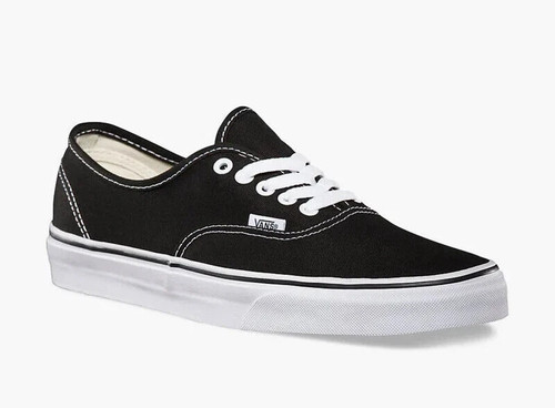 Vans Authentic Black/ White Canvas Skate Shoes Unisex Sneakers Men/ Women