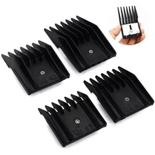 4 Pieces Professional A5-Style Animal Clipper Attachment Guard Guide Black 