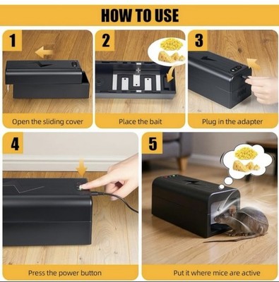 Indoor Electronic Humane Rat and Mouse Trap No See Electric Rat and Mouse Trap