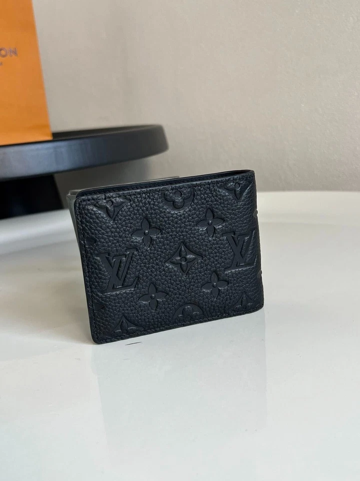 Louis Vuitton Eclipse LV Monograma Cuero Negro Doble Cartera Múltiple (cm) Foto 3 de 4