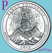2012-P HAWAII VOLCANOES STATE PARK QUARTER ATB FROM UNCIRCULATED MINT ROLL
