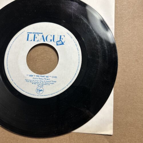 The Human League Don't You Want Me Baby/Second 1981 Virgin Records 45 - Picture 2 of 4