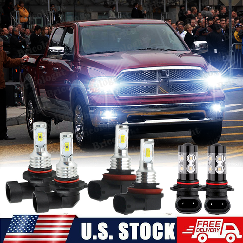 Pour 2009 2010 2011 2012 Dodge Ram + RAM 1500 2500 3500 DEL phare feu de brouillard - Photo 1/12