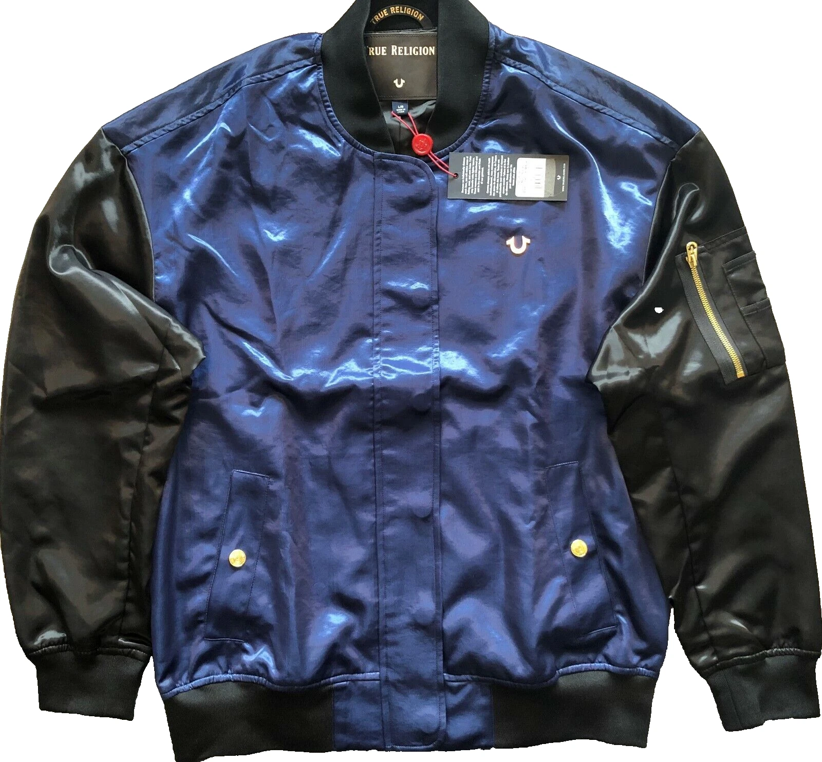 TRUE RELIGION - Men's Blue Black - Gold Embroidery Designer Bomber Jacket L BNWT
Opens in a new wind