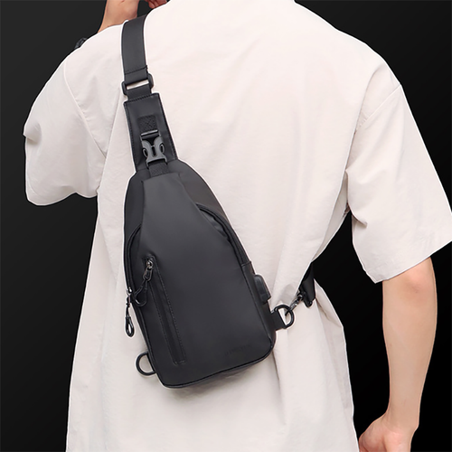 Zaino Monospalla Borsa a Petto Marsupio Sportivo Da Uomo Borsello Porta Tablet - Foto 9 di 12