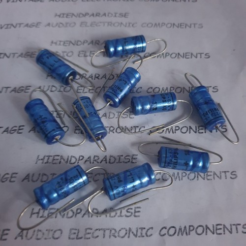NOS GENUINE PHILIPS 132 22uF 63V HI END AXIAL CAPS FOR AUDIO ! 10pcs! - Picture 2 of 3