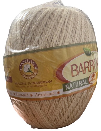 Filato rotolo di tweed oro beige barocco 98% cotone dal Brasile - Foto 2 di 5
