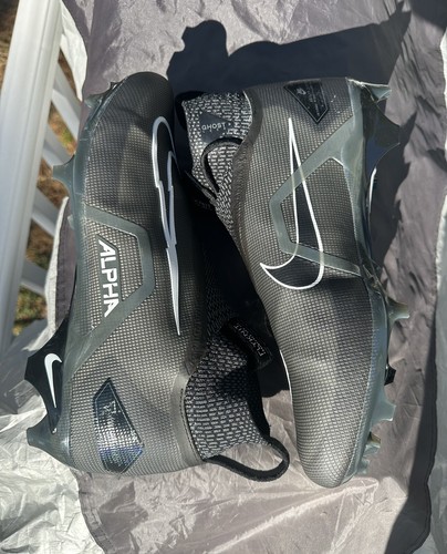 Nike Alpha Menace Elite 3 Black White Football Cleats CT6648-010 Men's Size 11.5 - Picture 6 of 11