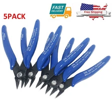 US 5Pack 170 Flush Wire Cutters Cable Cutter Side Cutting Plier Nippers