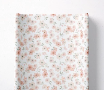 BabyBells Delicate Floral Deluxe Baby Girls Anti Roll Wedge Changing Mat | Gift