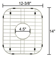 Kitchen Sink Grid Stainless Steel 14" x 12-3/8" Grids for Double Bowl 50/50