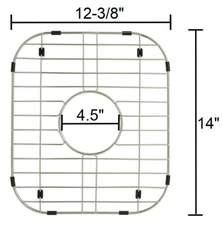 Kitchen Sink Grid Stainless Steel 14" x 12-3/8" Grids for Double Bowl 50/50