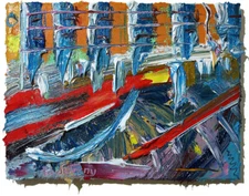 ORIGINAL OIL█PAINTING█VINTAGE█IMPRESSIONISM█ART█NATURE NR LANDSCAPE ABSTRACT POP