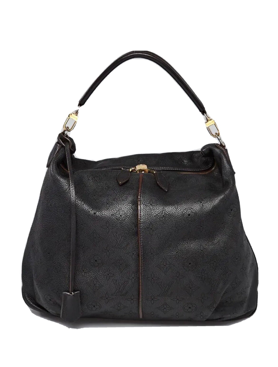 LOUIS VUITTON Monogram Mahina Selene MM black M93987 Bag  