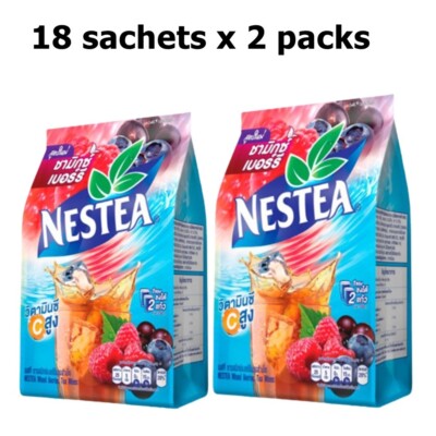 Nestea Instant Tea Thai Mixed Berry Flavor deliciousness Fresh 18 sachets x 2 