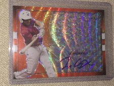 JERRION EALY 2018 LEAF PERFECT GAME Orange Wave AUTOGRAPH TRUE #1/1 K.C. CHIEFS 