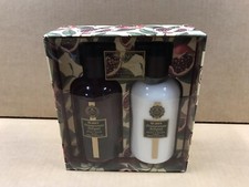 New Bluma Pomegranate Bouquet Vegan Body Wash  Lotion Set