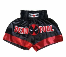 Dead Pool Muay Thai Kickboxing Shorts Trunks MMA Fight Gear Embroidery Men Women