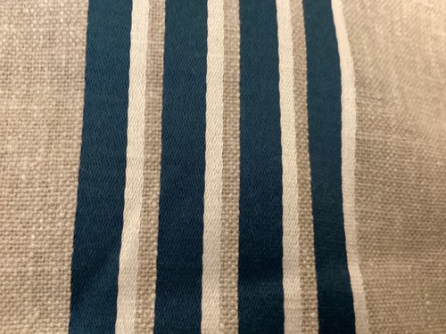 Remnant 56" x 54" Luxury Linen Ribbon Striped Fabric - Unused - Picture 3 of 3