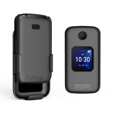 Slim Rugged Case with Belt Clip for Alcatel Go Flip 4 / TCL Flip Pro Phone - Picture 1 of 42