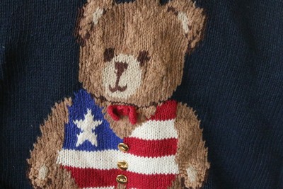 thick blue teddy bear