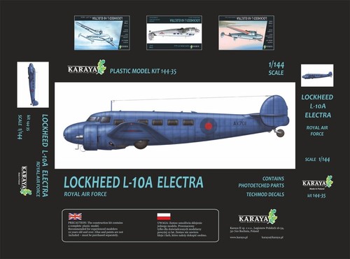 Karaya 144-35 1/144 Lockheed L-10 Electra RAF plastic model - LIMITED !!