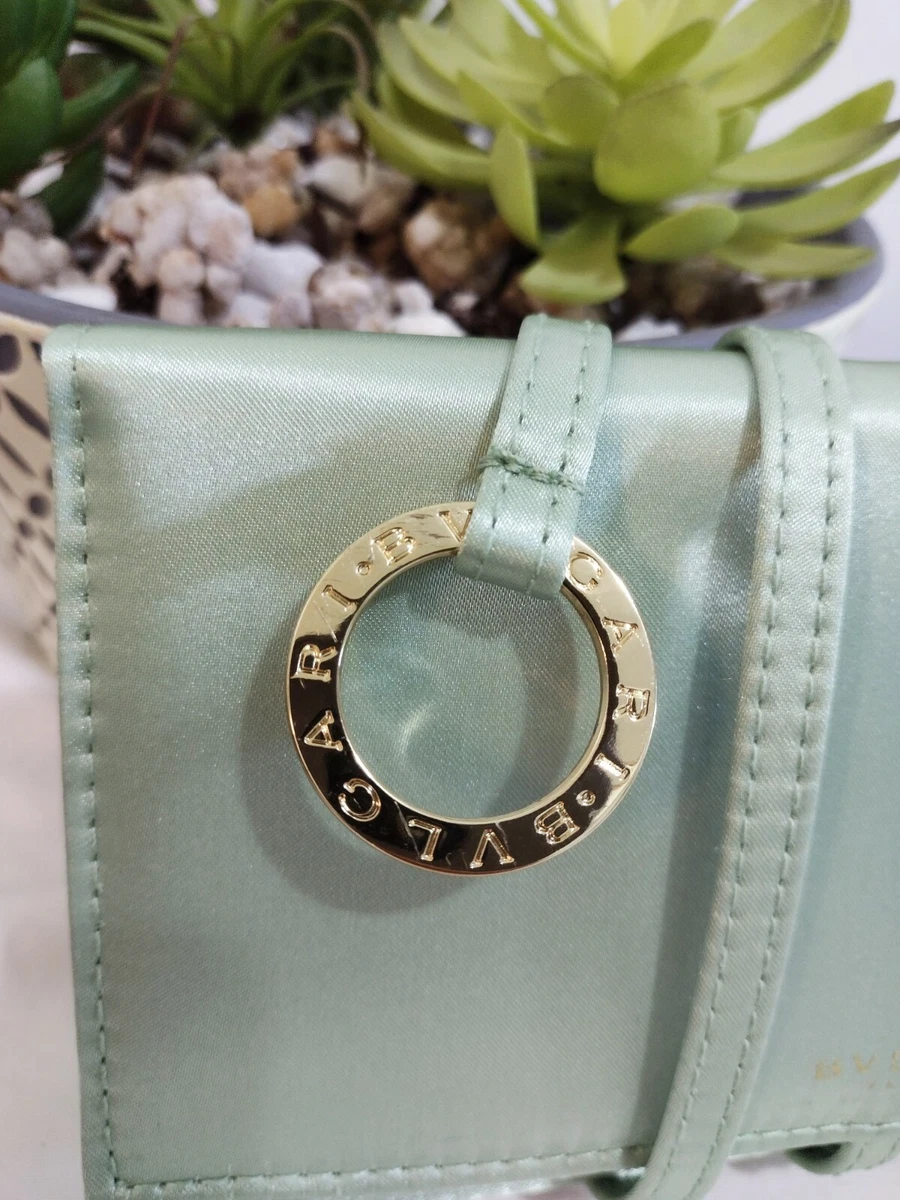 Bvlgari Parfums Perfume Clutch Bag Light Green/Teal