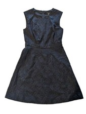 J.Crew Black Women's Sz 4 Sleeveless Sheath Sleeveless Dress Brocade JCrew