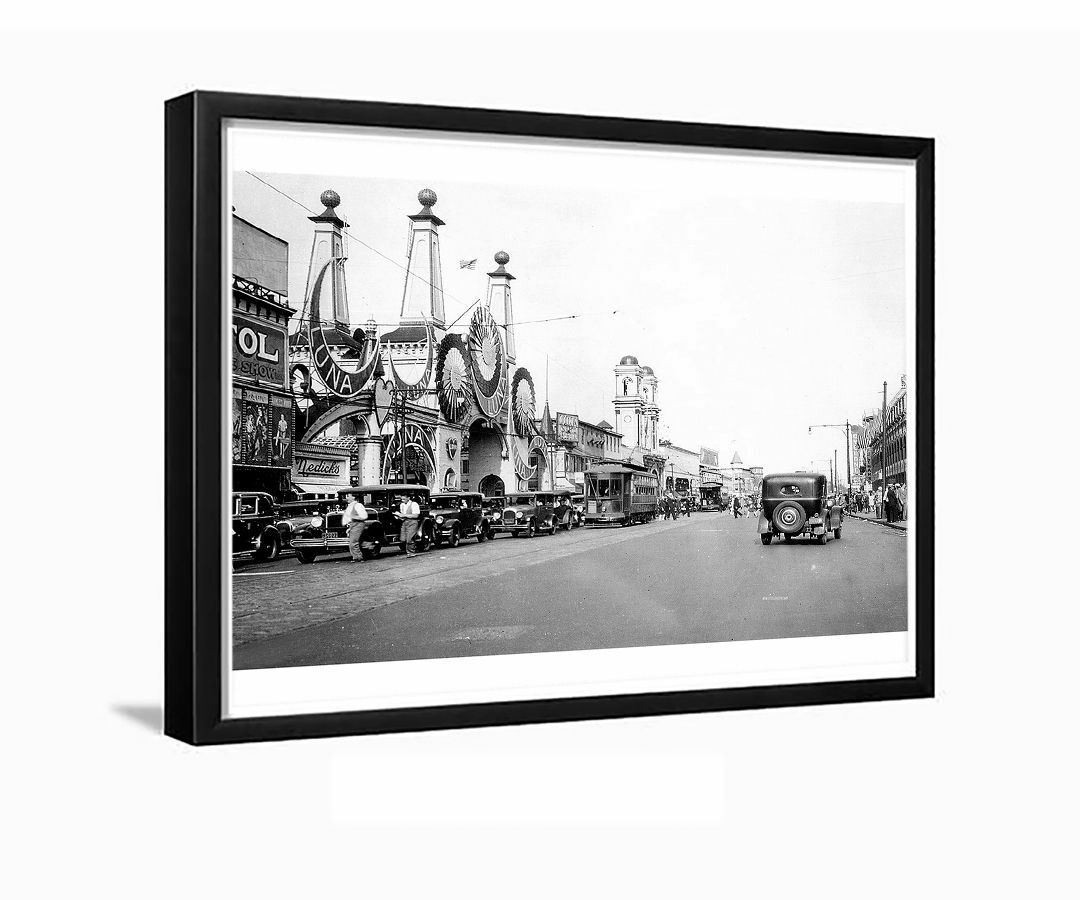 Coney Island Surf Av Luna Park Brooklyn New York Framed Photo