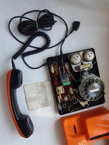 Téléphone années 70 TN Telenorma T4 cadran orange fonction/prise TAE - Photo 9/16
