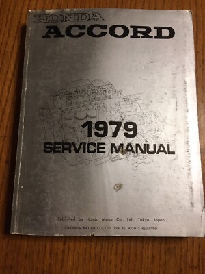 Honda Accord 1979 OEM Shop Service Repair Manual Engine Electrical Maintenance