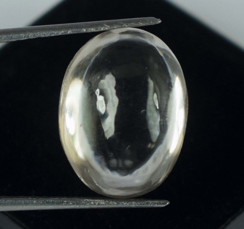 Natural 10.25 Ct Oval Cabochon Ceylon White Sapphire Gemstone Certified C1027
