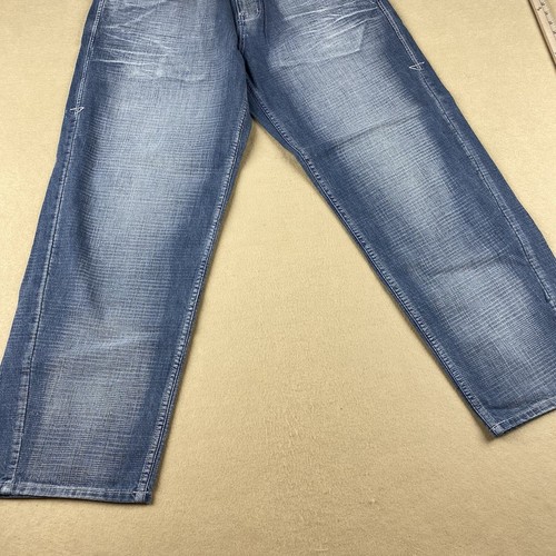 Neu mit Etikett Vintage Koman Jeans breites Bein Baggy Distressed Y2K blau HERREN GRÖSSE AUSWAHL - Bild 7 von 24