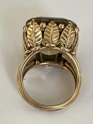 5748- Importante Anillo Hilo de Oro Amarillo Citrino De 25,00 Ct - Imagen 4 de 5