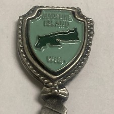 Madeline Island Wisconsin Pewter Vintage Souvenir Spoon Collectible