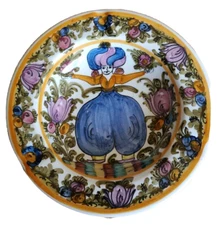 SKYROS hand painted ceramic ashtray.  Signed.