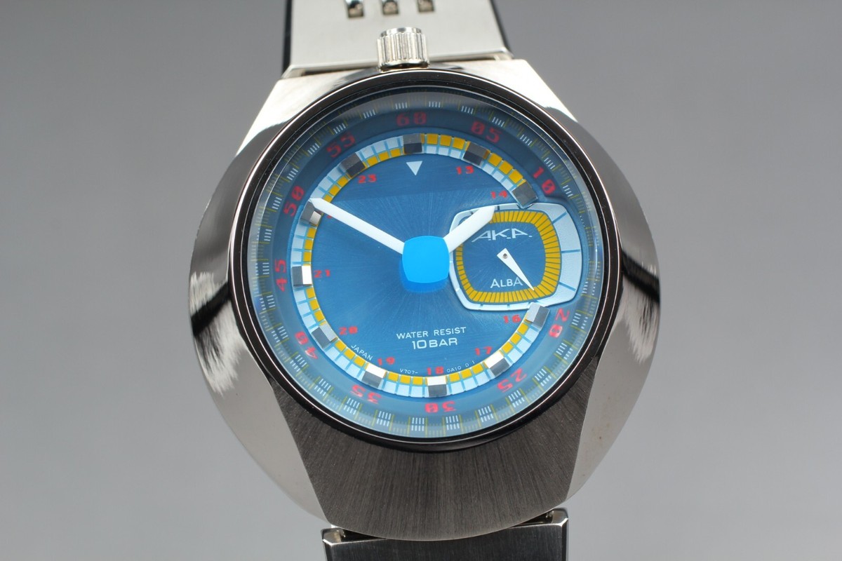 Vintage! w/Box,N/Batt [TOP MINT] Seiko Alba AKA V707-0A10