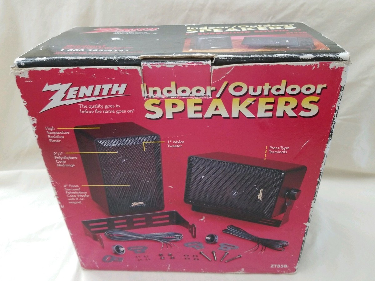 Vintage ZENITH Indoor/ Outdoor Speakers ZT35B Surround Sound NOS