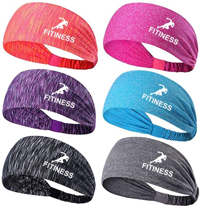 Men Women Sweatband Headband Yoga Gym Running Stretch Sports Head Band Hairband