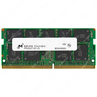 Micron 8GB DDR4-2133 ECC SODIMM MTA18ASF1G72HZ-2G1A1 Server Memory RAM