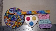 Pop It Fidget Toys Lot Of 4, Various Colors and Sizes - Top Trendz and Others