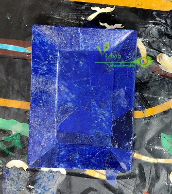 White Marble Soap Dish Tray Lapis Lazuli Random Inlay Art Bathroom Accessories