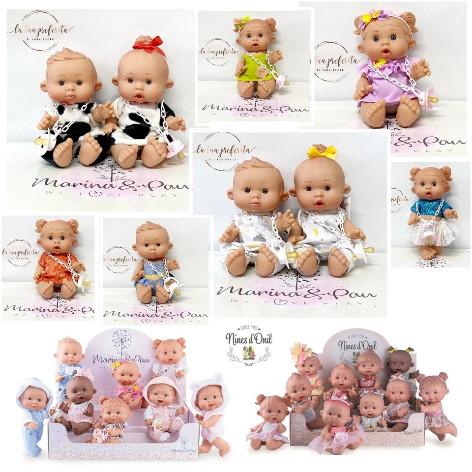 NINES D'ONIL Pepote PEPOTES 28cm Bambola Profumata Collezione Vinile Mini Reborn - Immagine 2 di 2