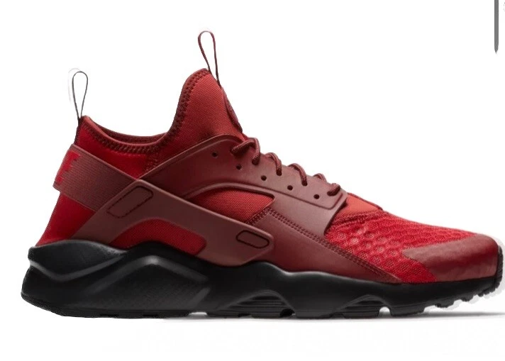 Nike Air Huarache Run Ultra Mens University Red Black Sneakers 875841-602 SZ 10 Nike Air Huarache Run Ultra Gym Red Black for Sale  main image 3