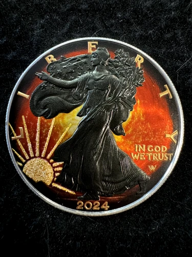 2024 American Eagle Lady Liberty Burning Galaxy 1 oz .999 Silver Coin